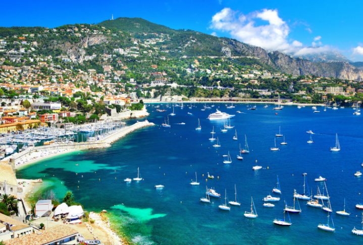 azure coast of France - panoramic view of Nice