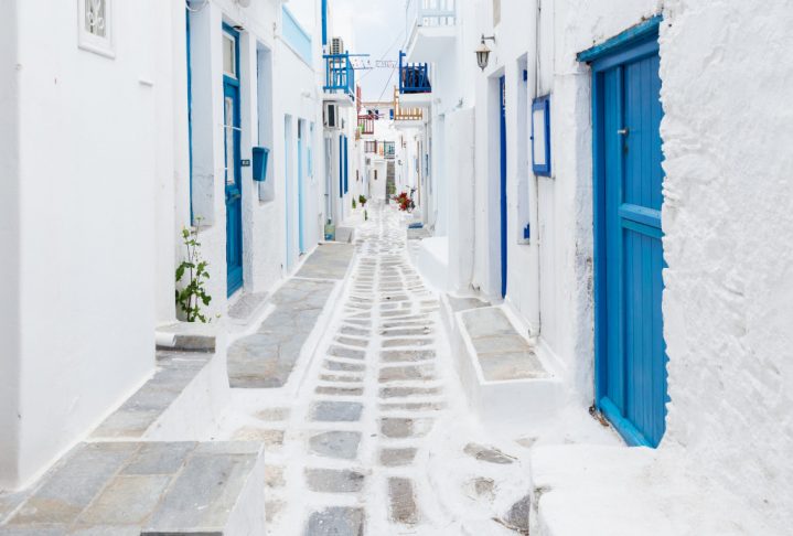 Mykonos streetview, Greece